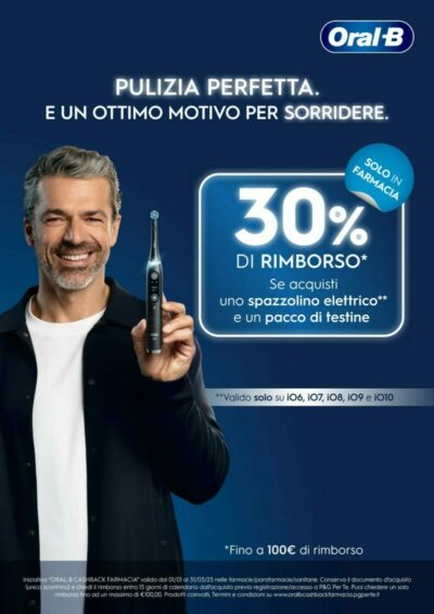 Oral B Cashback 30% fino al 30/03/2025