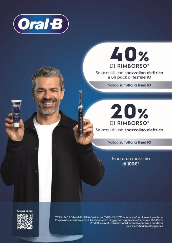 ORAL B Spazzolino IO – E’ tornato il CashBack !