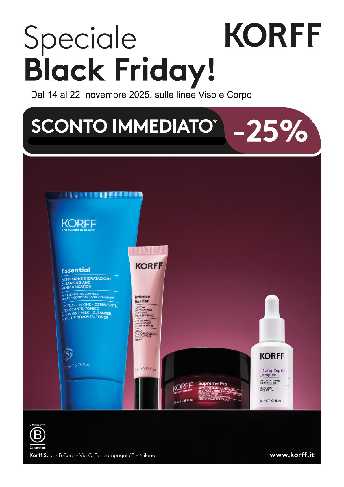 KORFF – ANTEPRIMA BLACK FRIDAY