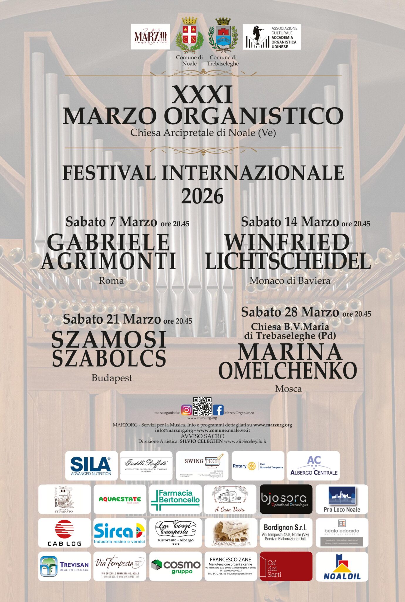 MARZO ORGANISTICO – 31^ ed. FESTIVAL INTERNAZIONALE 2026