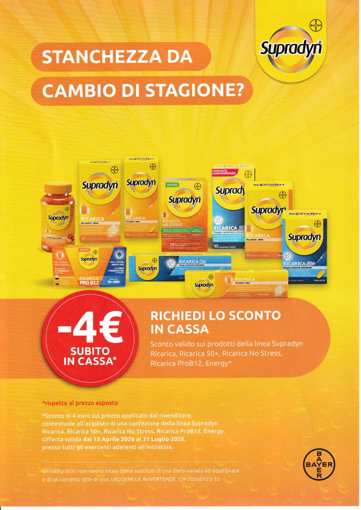 SUPRADYN: Sconto – 4,00 Euro
